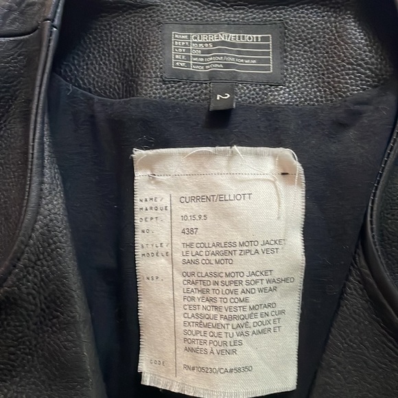 RARE! Like NEW Current/Elliott black pebbles leather jacket - Picture 7 of 7